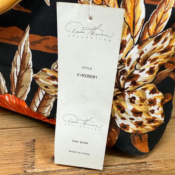 Fabulous Diane Gilman Tropical Leopard Tote Bag - Picture 9 of 12